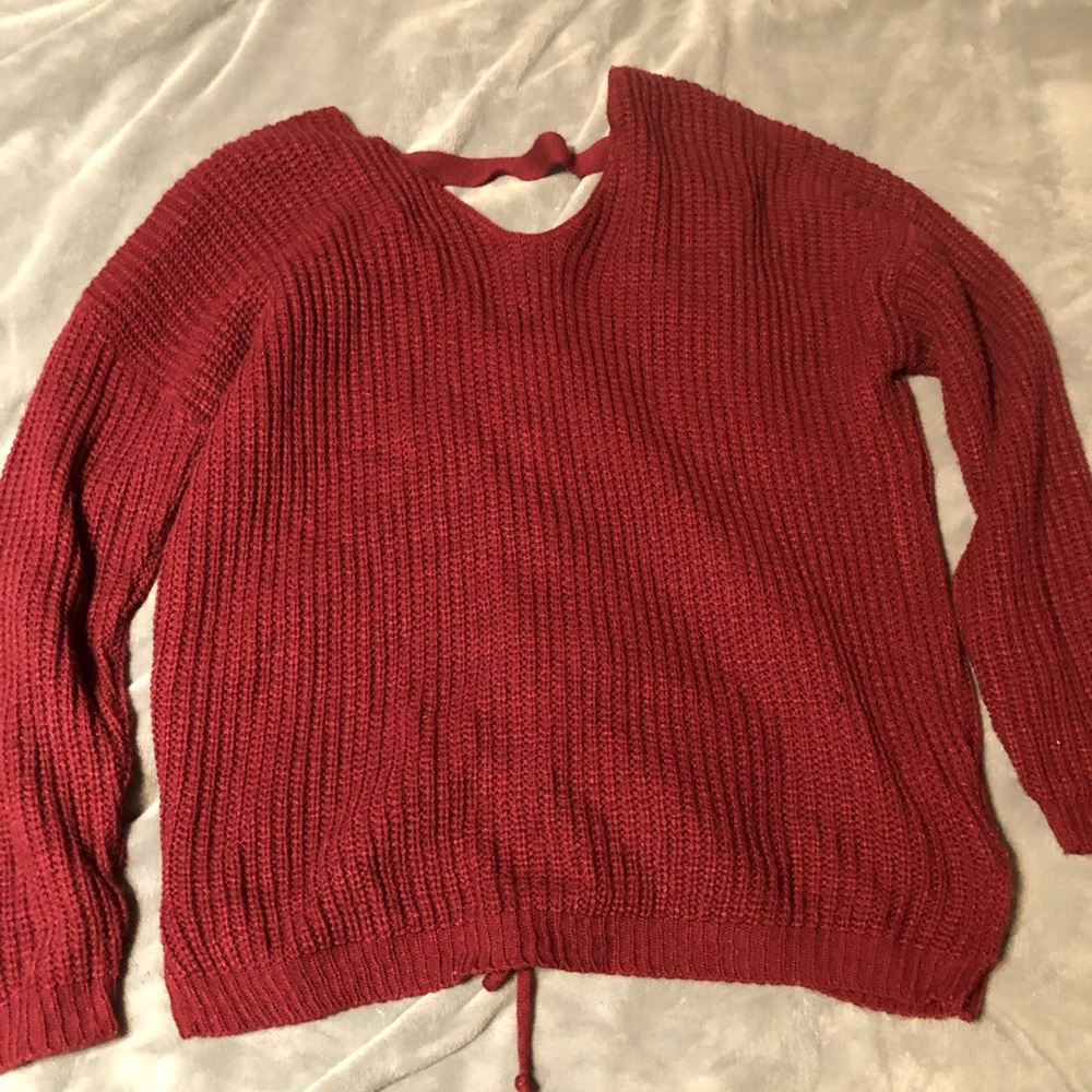 Back detailed sweater